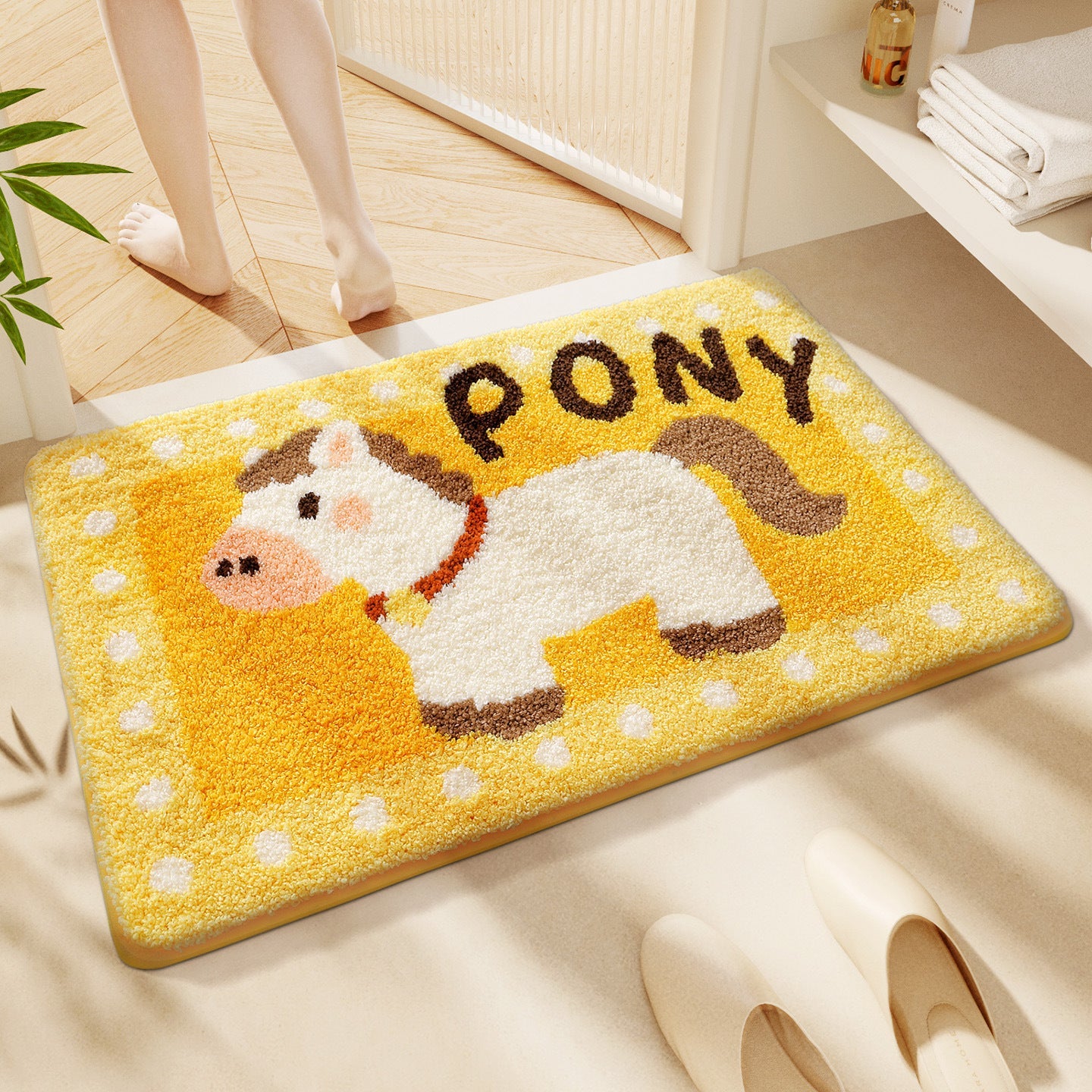 Cute Cartoon Cat Bath Rug
