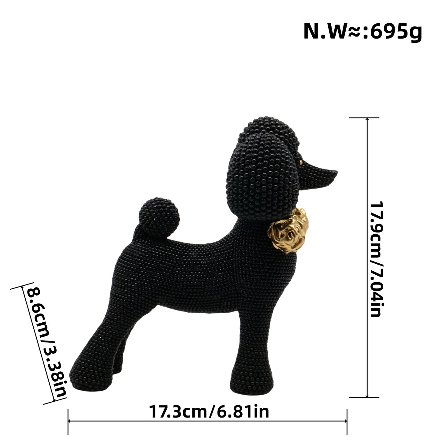 Decorative dog figure in modern design Acalora