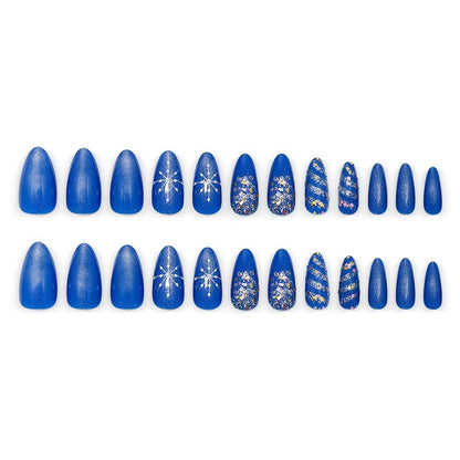 Artificial Nails Set with striking glitter and pattern designs Acalora