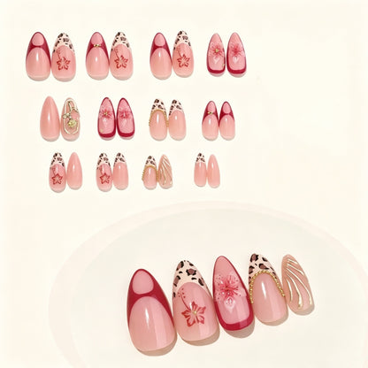 Floral Design Acrylic Nail Set Acalora