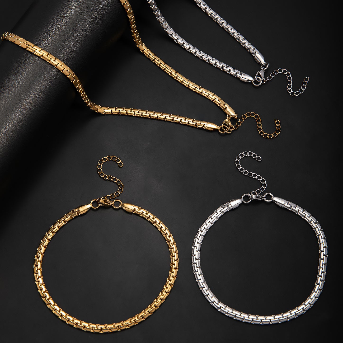 Stylish Chain Necklace Set Acalora