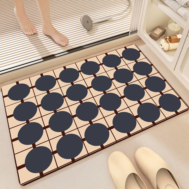 Geometric Pattern Bath Mat Acalora