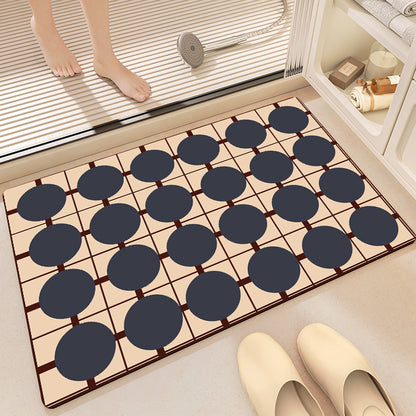 Geometric Pattern Bath Mat Acalora