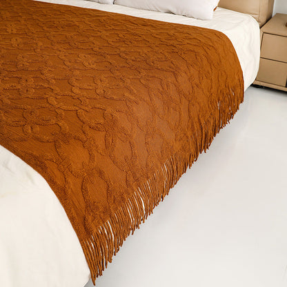 Decorative Fringe Throw Blanket