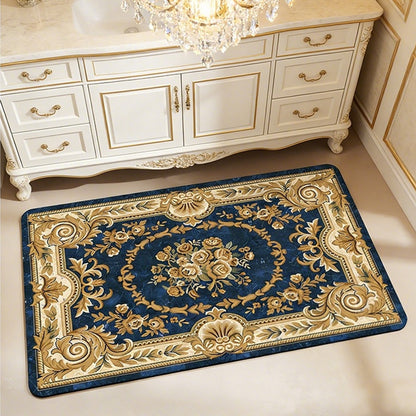 Elegant Vintage Floral Bath Mat Acalora