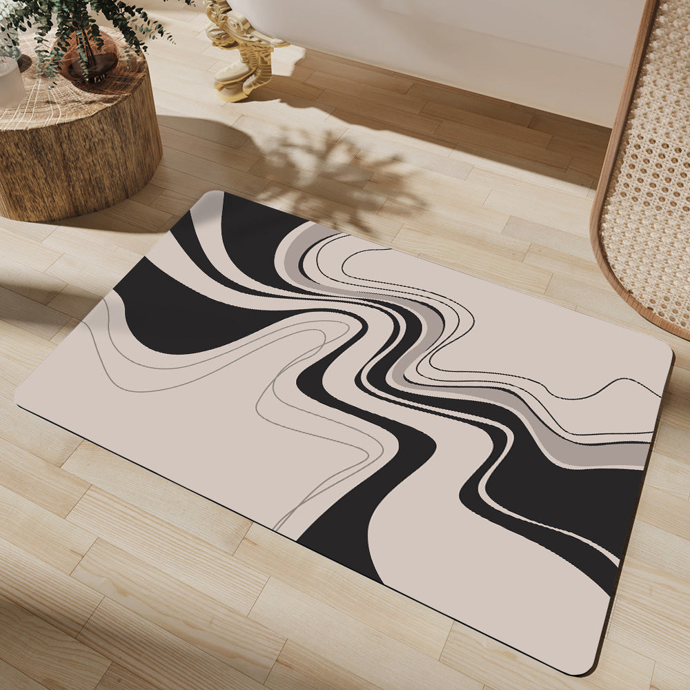Modern Abstract Bath Mat Acalora