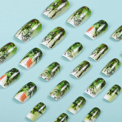Artificial nails with bamboo design Acalora