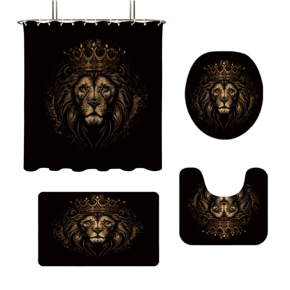 Digital Lion Themed Bathroom Set