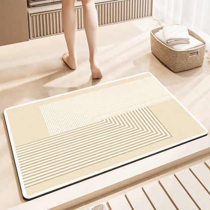 Stylish Geometric Pattern Bath Mat Acalora