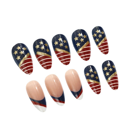 Artful nail tips in patriotic design Acalora