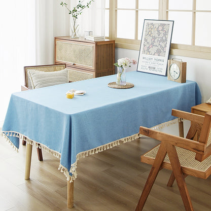 Elegant Fringed Tablecloth