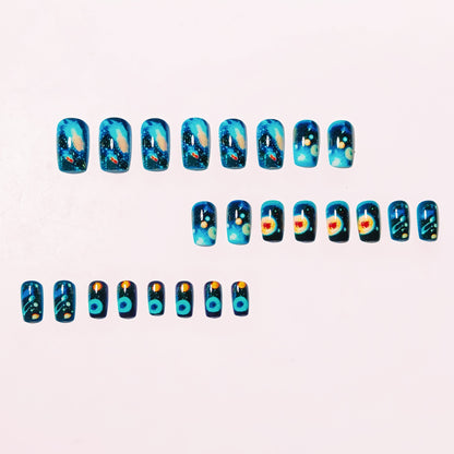 Galaxy-Themed Nail Art Acalora
