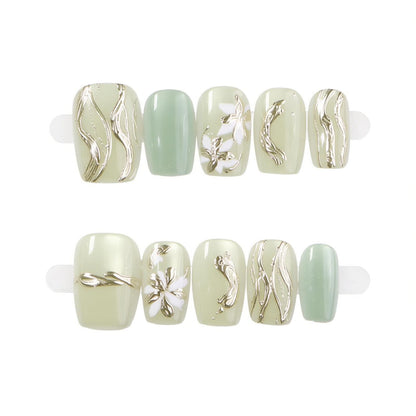 Elegant Decorative Press-On Nail Set Acalora