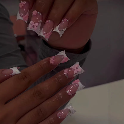 Decorative Floral Nail Art Extensions Acalora