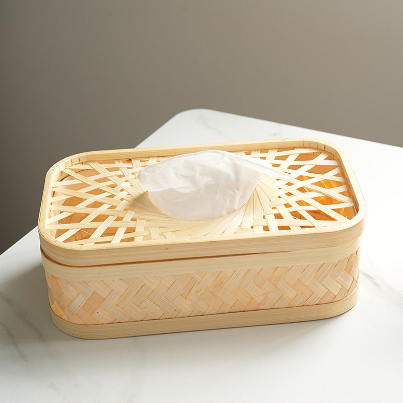 Rectangular storage basket with woven structure Acalora