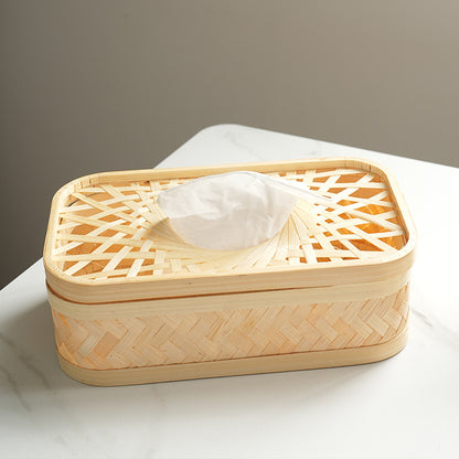 Rectangular storage basket with woven structure Acalora