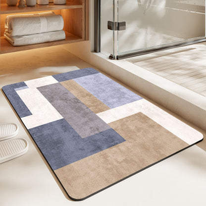 Contemporary Geometric Bath Rug Acalora
