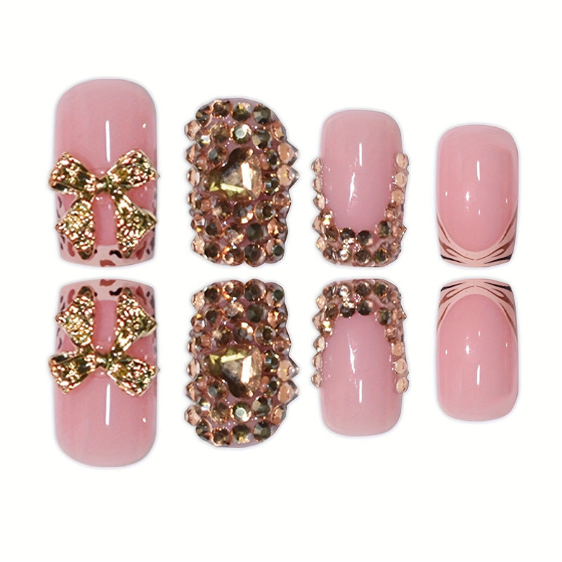 Decorative Crystal Embellished Press-On Nails Acalora
