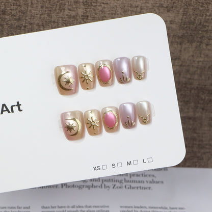 Decorative Nail Art with Gold Accents Acalora