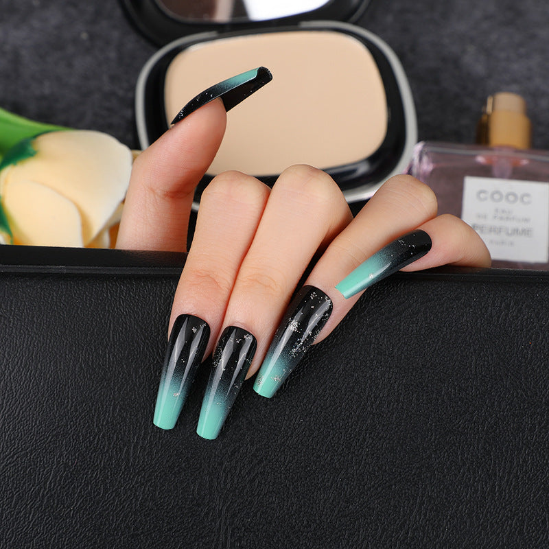Elegant artificial nails with gold accents Acalora