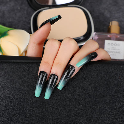 Elegant artificial nails with gold accents Acalora
