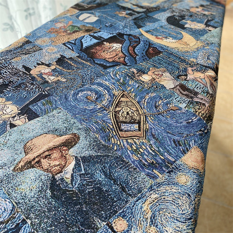 Artistic Floral Tapestry Tablecloth