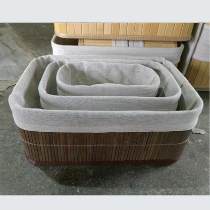 Elegant Storage Baskets Made of Natural Bamboo Acalora