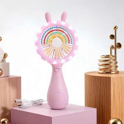 Women's Portable Mini Fan in Playful Bear Design Bowlift