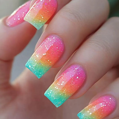 Gradient Glitter Ombre Nail Art Acalora