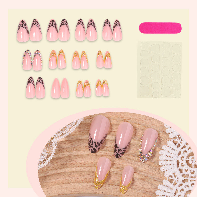Artistic Leopard Print Press-On Nail Set Acalora