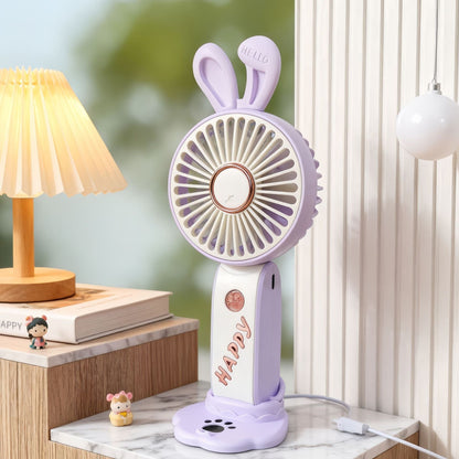 Women's Portable USB Handheld Fan with Cute Bear Motif Karnz
