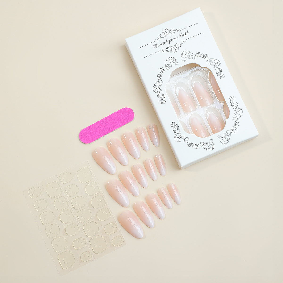 Premium Natural Finish Press-On Nails Acalora