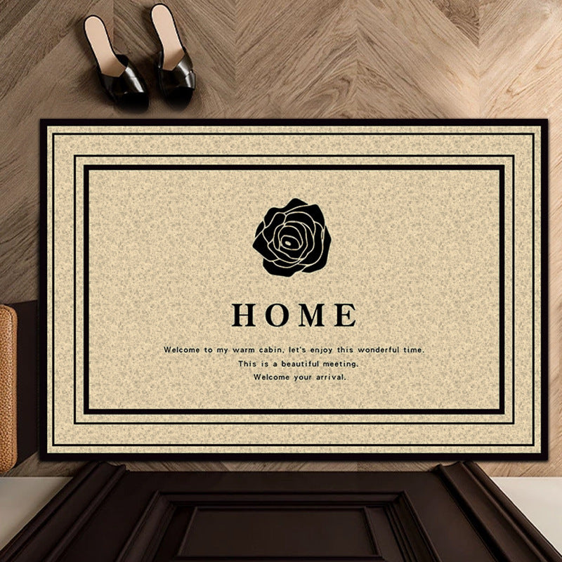 Elegant Floral Welcome Mat