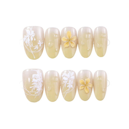 Artistic Floral Design Press-On Nails Acalora
