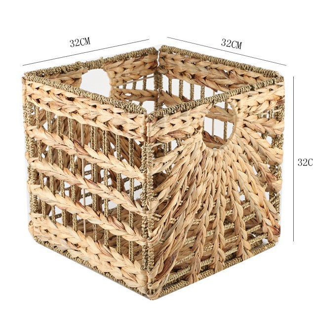 Rectangular Natural Fiber Storage Basket Acalora
