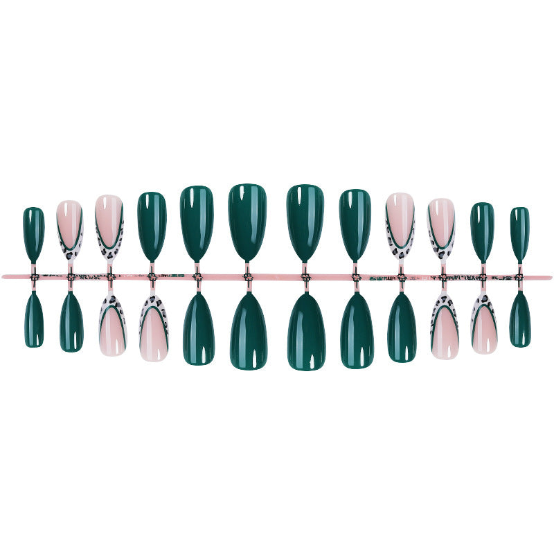 Decorative Press-On Nail Art Set with Contemporary Animal Prints Acalora