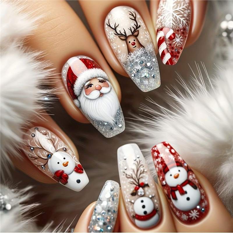 Festive Holiday Themed Nail Art Acalora