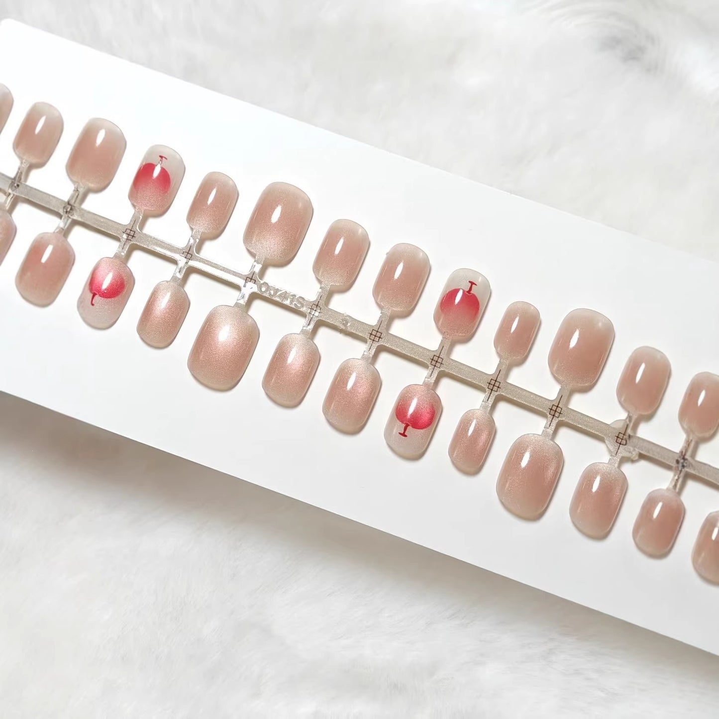 Artificial nails with elegant gradient and glitter accent design Acalora