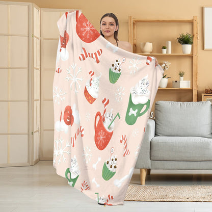 Cozy Halloween-Themed Fleece Blanket