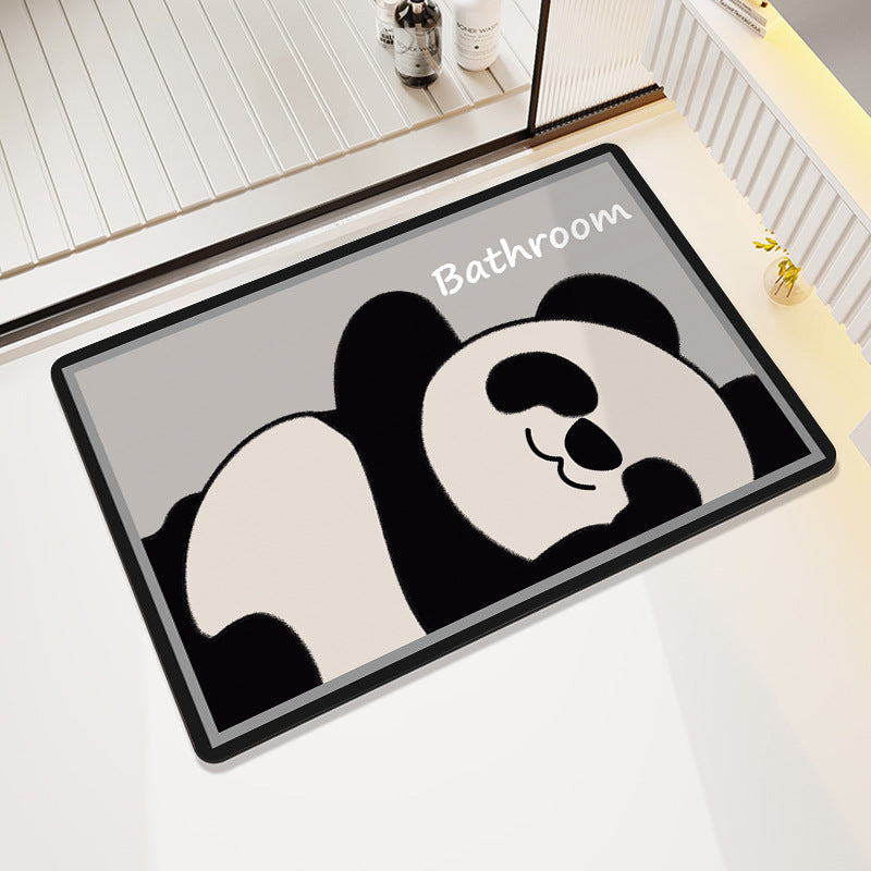 Cute Cartoon Bear-Themed Bath Mat Acalora