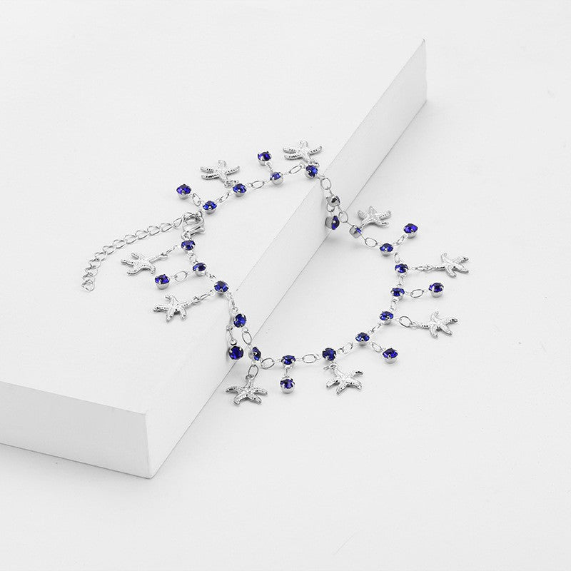 Starfish Charm Anklet Acalora