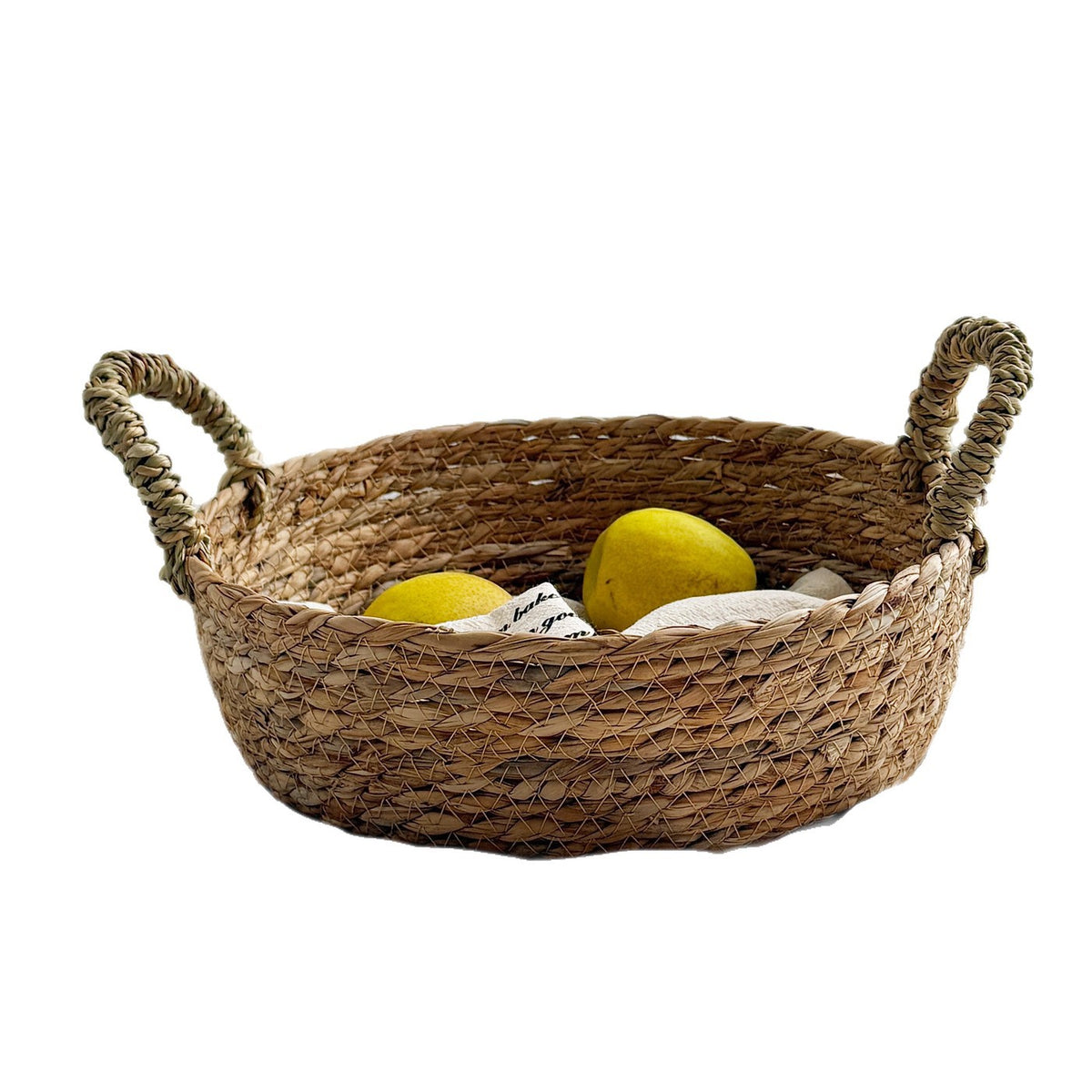 Handwoven storage basket with handles Acalora