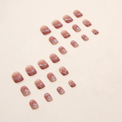 Floral Design Press-On Nails Acalora