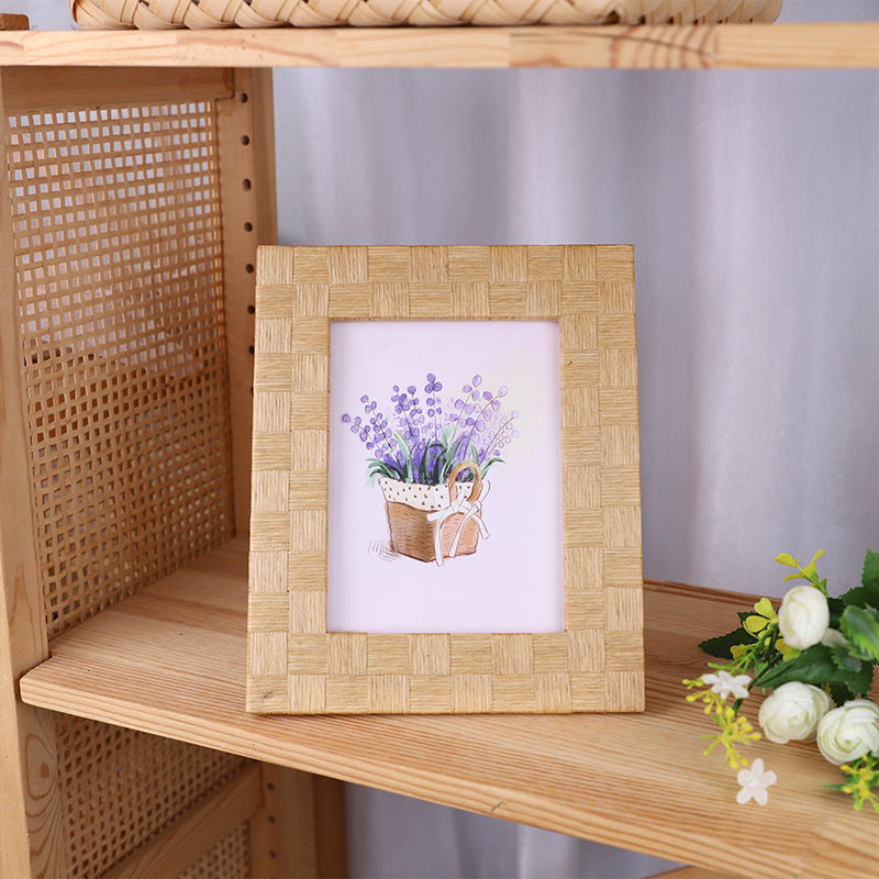 Artful Picture Frame Made of Natural Rattan Acalora