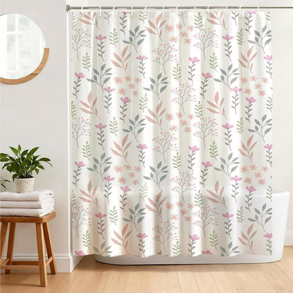 Floral Print Shower Curtain