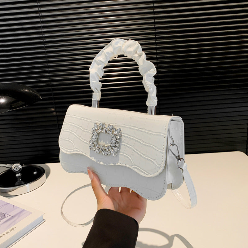 Glamorous Crocodile Texture Evening Handbag Acalora