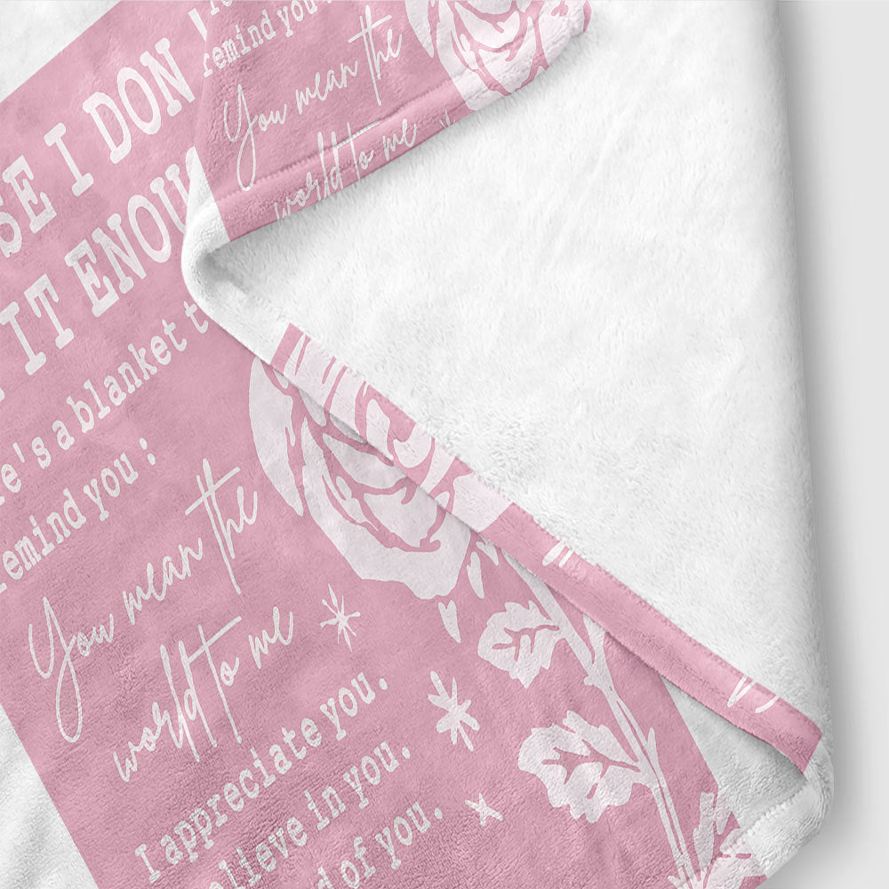 Unisex Inspirational Message Fleece Blanket