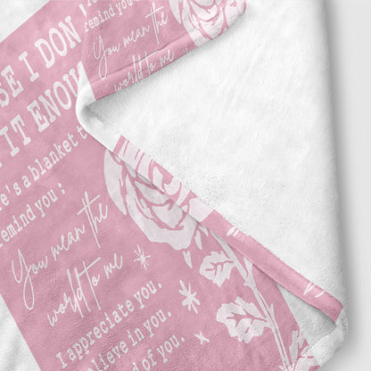 Unisex Inspirational Message Fleece Blanket