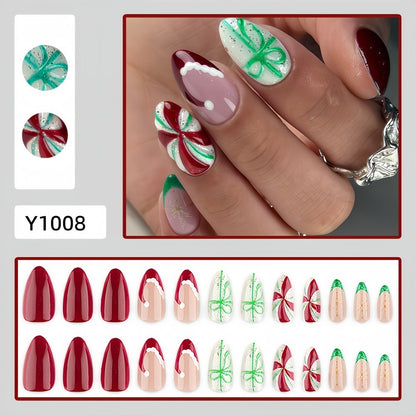 Artificial nails in festive Christmas design Acalora 1788232693