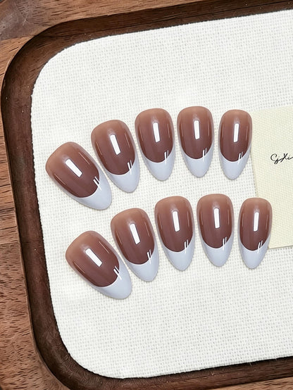 Acrylic Nail Set with Elegant French Tip Acalora
